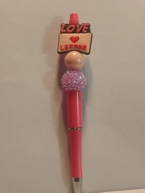 Pink Love Letter Decorative Ballpoint Pen - Cute Stationery Accent NWT